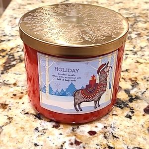 Bath and Body Works Holiday 3 Wick Candle Cinnamon Clove Nutmeg